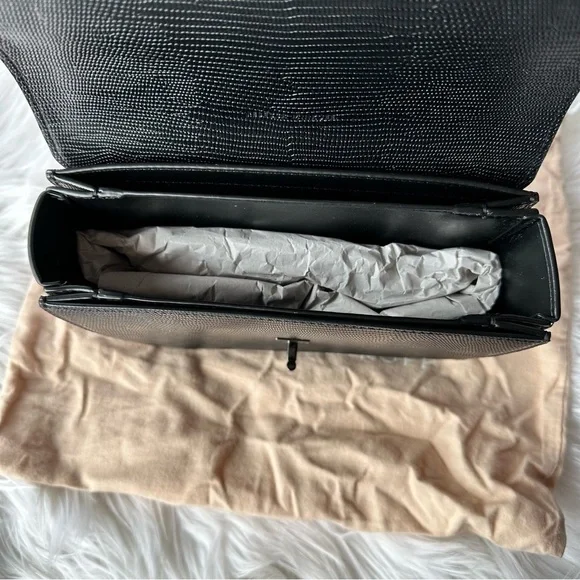 NWT brand new Rebecca Minkoff Love Too Crossbody Black Chain Strap Purse Bag - Picture 7 of 9